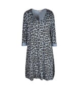 Leopard print oversized knit dress