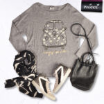Diamante Volkswagen print oversized knit top