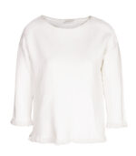 Fringed hem knit top