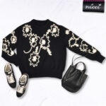 Embroidered cornelli floral knit top