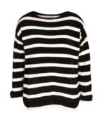 Chenille style striped knit top