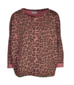 Animal print batwing sweatshirt