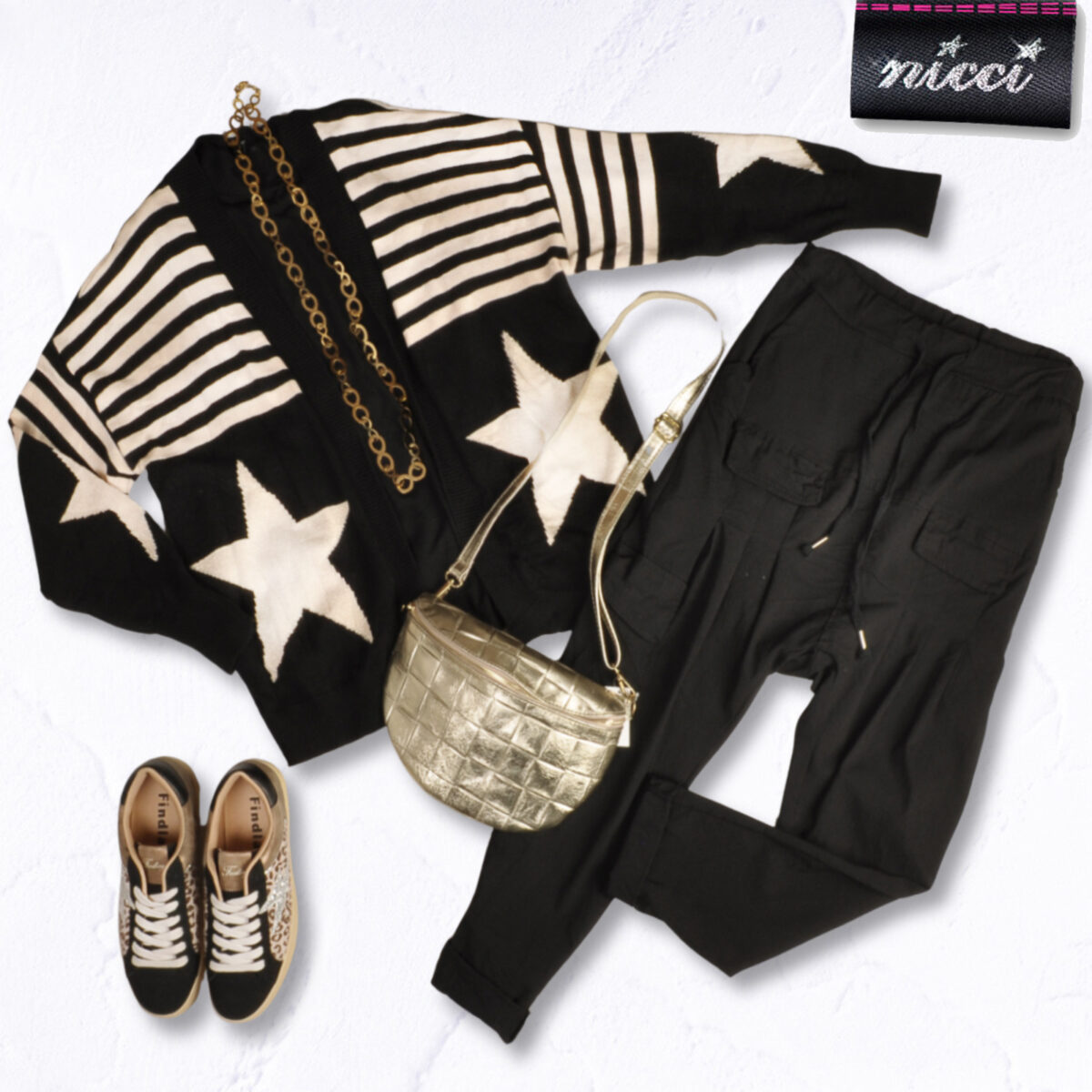 Star stripe cardi
