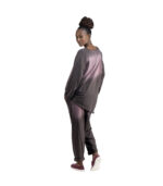 Hi-lo asymmetrical washed sweatshirt