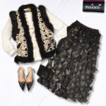 Fur detail crochet waistcoat