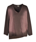 Hi-lo asymmetrical washed sweatshirt