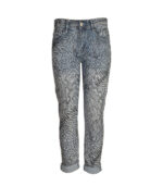 Animal print jeans