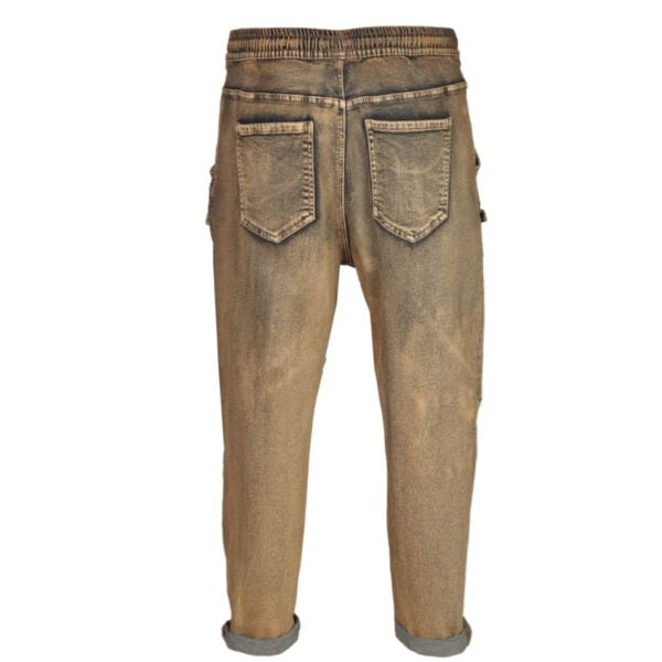 Washed cargo harem pants