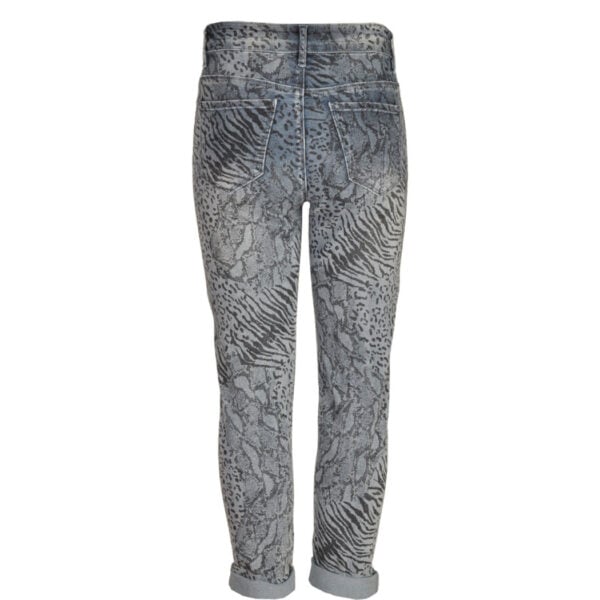 Animal print jeans