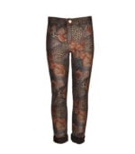 Animal butterfly flower print reversible pants