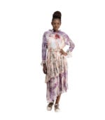 Monet inspired double layered frill maxi dress