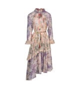 Monet inspired double layered frill maxi dress