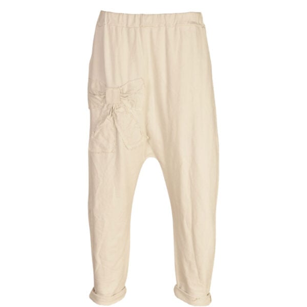 Giant bow harem track pants