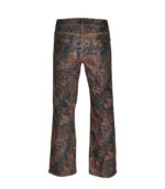 Animal flower print reversible flare pants