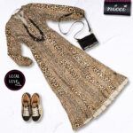 Nicci Shamwari Cybelle tiered animal print dress