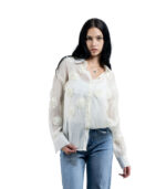 Rosette detail long sleeve shirt