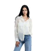 Rosette detail long sleeve shirt