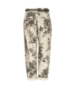 Belted floral pants