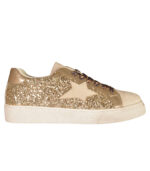 Animal print glitter sneakers