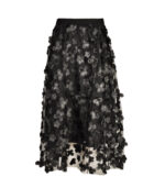 3D butterfly mesh maxi skirt