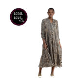 Nicci Shamwari Cybelle tiered animal print dress