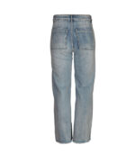 Raw-edge straight leg jeans
