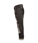 Flocked daisy torn jeans