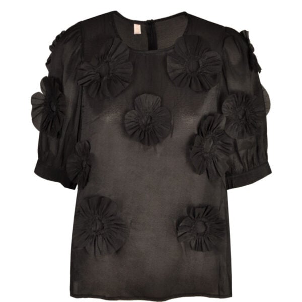 Sheer flower blouse