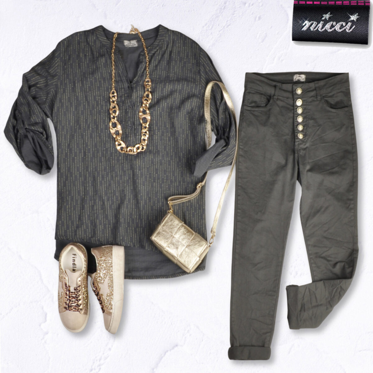 Gold glitter dot shirt