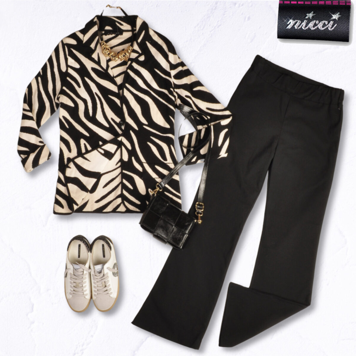 Zebra knit jacket
