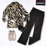 Zebra knit jacket