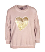 Gold foil heart sweatshirt