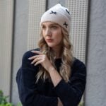 Embellished bow  beanie