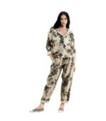 Hooded floral sweatshirt jacket