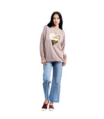 Gold foil heart sweatshirt