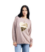 Gold foil heart sweatshirt
