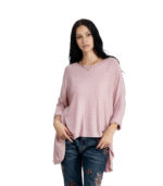 Hi-lo panel knit top