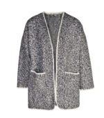 Blanket stitch boucle coat