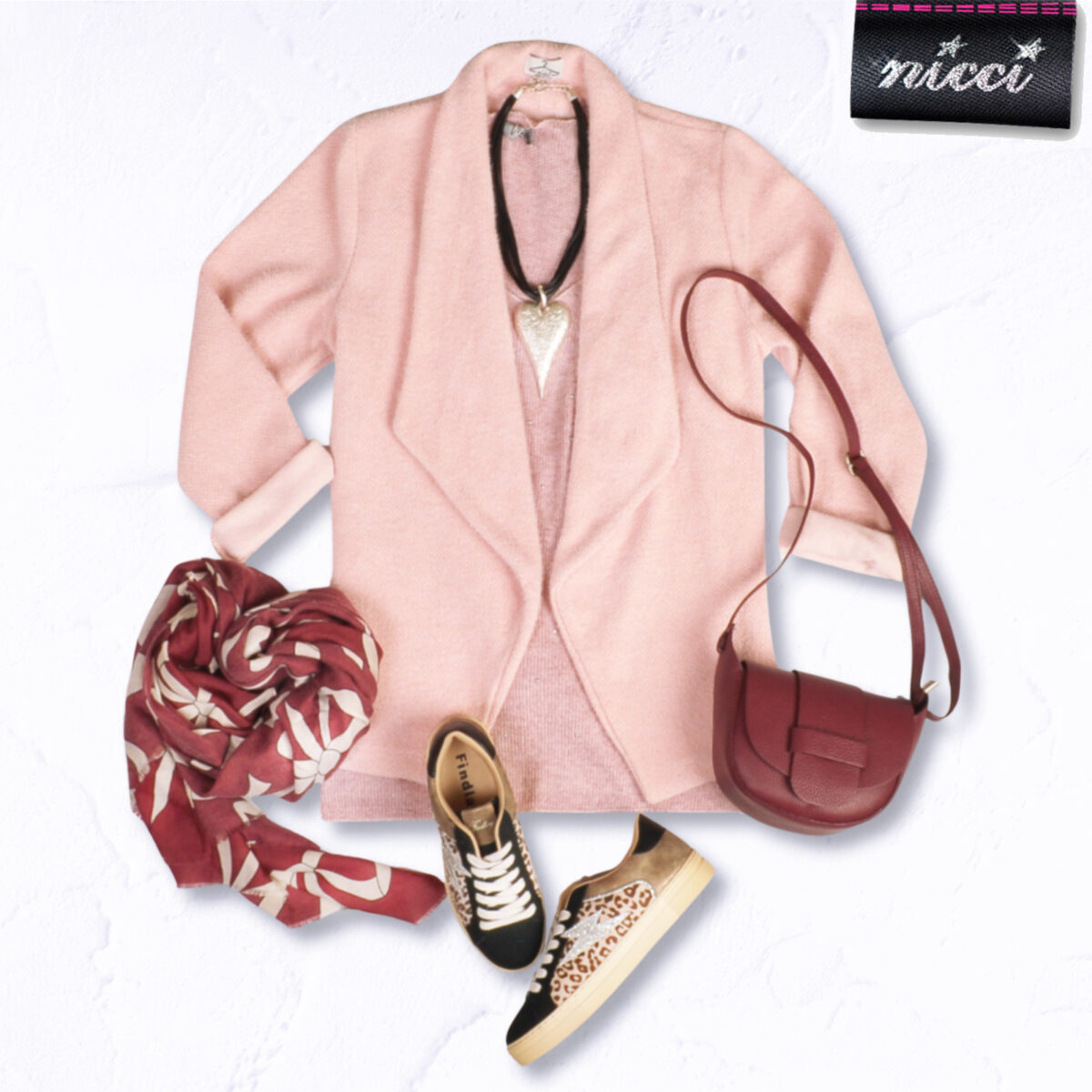 Chenille waterfall jacket