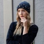 Embellished diamante beanie