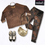 Animal butterfly flower print reversible pants