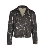 Marble print suedette jacket