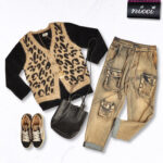 Washed cargo harem pants