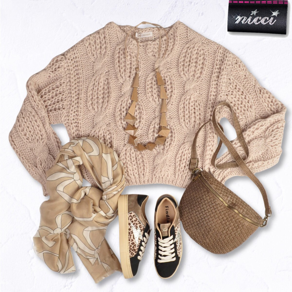 Chunky cable knit top