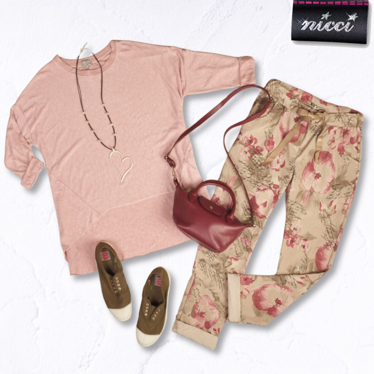 Hi-lo panel knit top