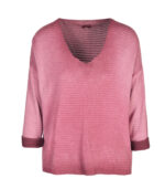 Overdyed ribbed knit top