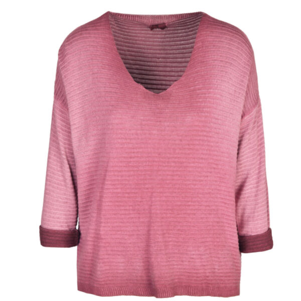 Overdyed ribbed knit top