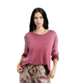 Overdyed ribbed knit top
