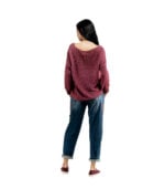 Overdyed gold foil knit top