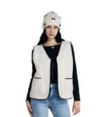 Blanket stitch boucle gilet